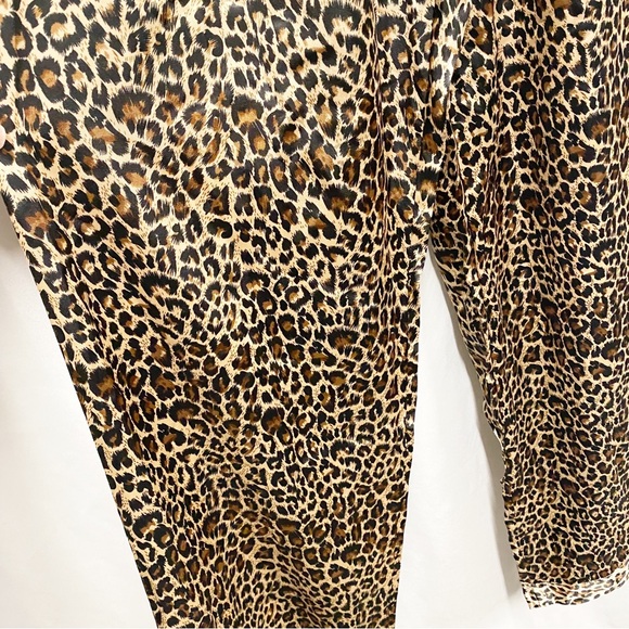 Alexander Del Rossa Satin Leopard Print Pajama Set NWT - Picture 9 of 11